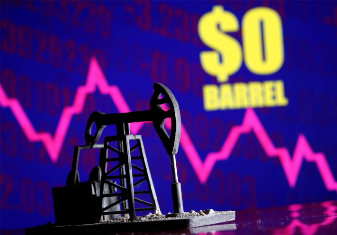 crude oil prices hit zero